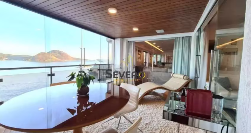 Recanto da praia - apartamento alto padrão com 4 suítes e 475m² de frente para o mar