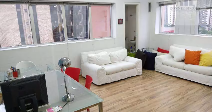 Sala comercial à venda em moema, edifício montreal, avenida rouxinol, 1041, 1 sala, 2 banheiros, 1 vaga, próximo ao metro eucaliptos e shopping