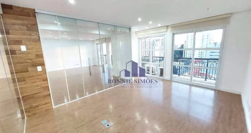 Sala comercial com varanda para alugar, 90 m², ed. mundeo, av. moaci, 2 salas, 2 wc, 2 vagas, próximo ao shopping ibirapuera e metrô eucaliptos