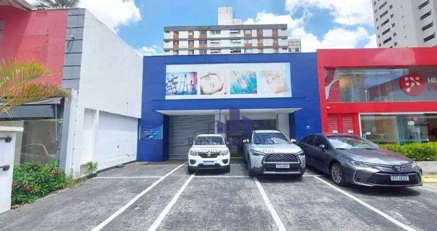 Salão comercial para alugar, moema, 400 m² terreno, 400 m² área construída, salão amplo com dois pavimentos, bem localização próximo ao metro moema