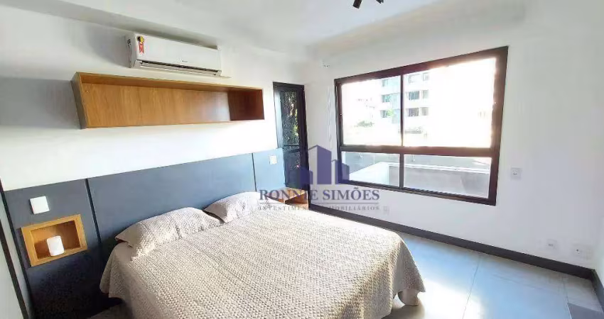 Studio mobiliado à venda em pinheiros, 33 m²,  ed. you, collection alves guimarães, rua alves guimarães  1 dormitório, cozinha, 1 banheiro