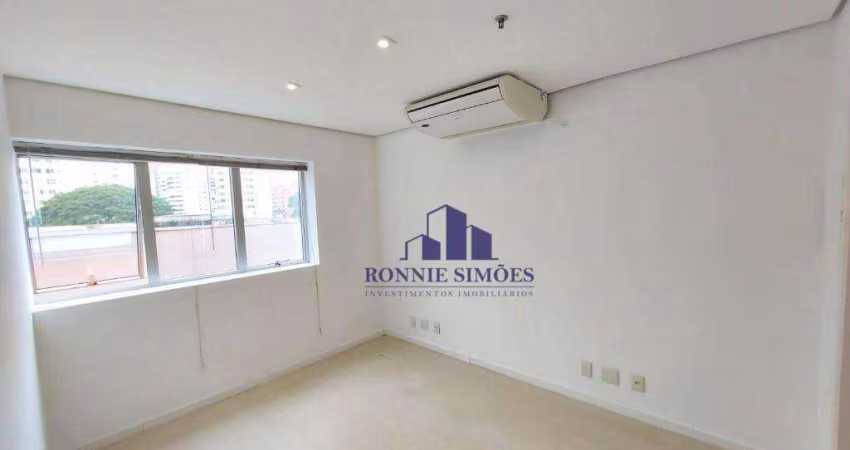 SALA COMERCIAL PARA ALUGAR, 32 M², MOEMA, ED. MONTREAL, AV. ROUXINOL, 3 SALAS, 2 BANHEIROS, 1 VAGA, PRÓXIMO DO SHOPPING E METRÔ
