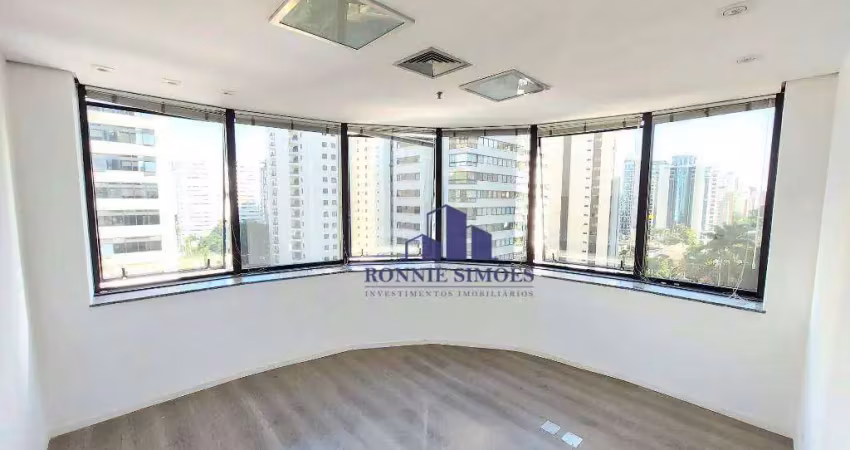 Sala comercial à venda, 43 m², moema, edifício glass tower, 3 salas, 2 banheiros, 1 vaga, próximo ao metrô