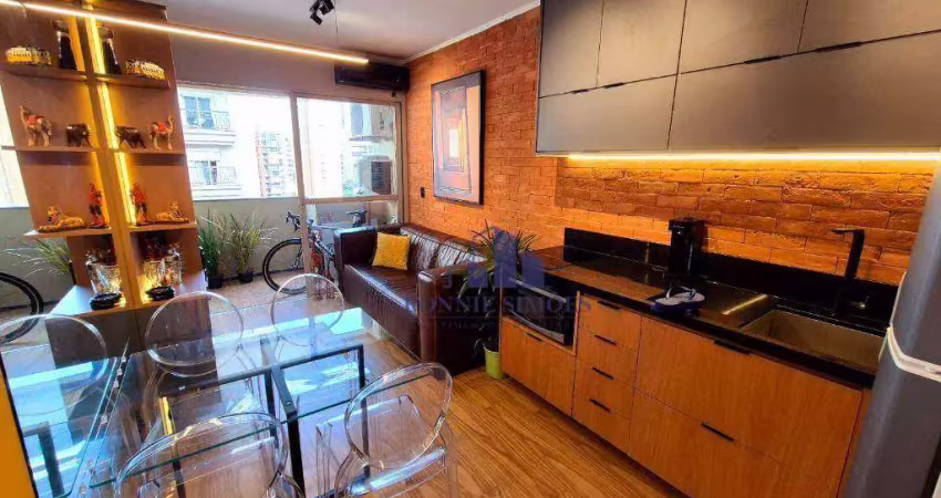 Flat mobiliado com varanda à venda, 33 m², moema, edifício moema top life, rua tuim, 1 dormitório, 1 banheiro, 1 vaga, próximo do parque ibirapuera