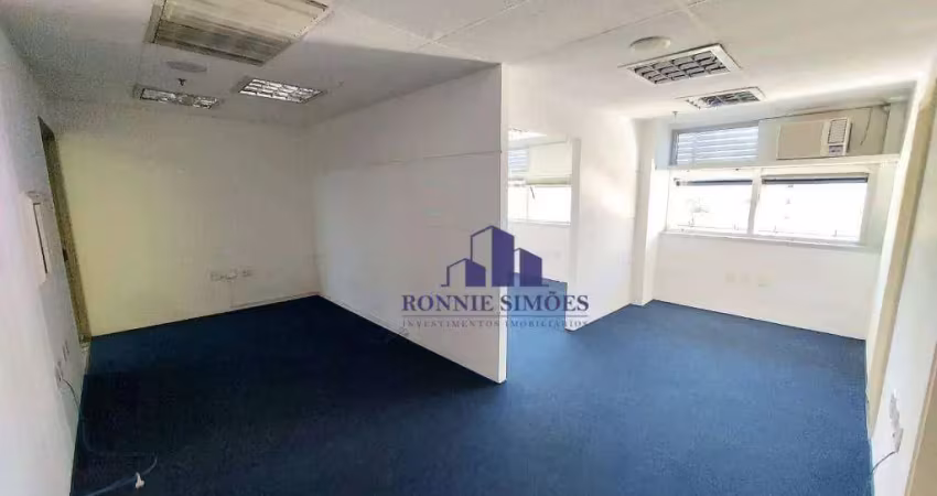Sala comercial para alugar, 42,88 m², ed. iraí office building, av. irai, 2 salas, 1 banheiro, copa, 1 vaga, próximo ao shopping ibirapuera