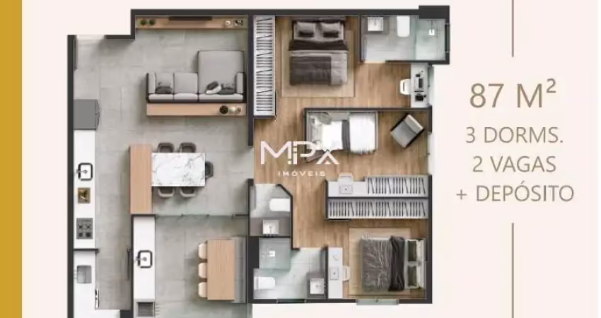 Apartamento com 3 quartos à venda na Vila Rezende, Piracicaba 