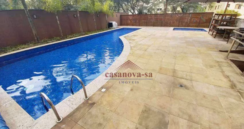 Apartamento com 3 suites  para alugar, 160 m² por r$ 9.950/mês - jardim - santo andré/sp