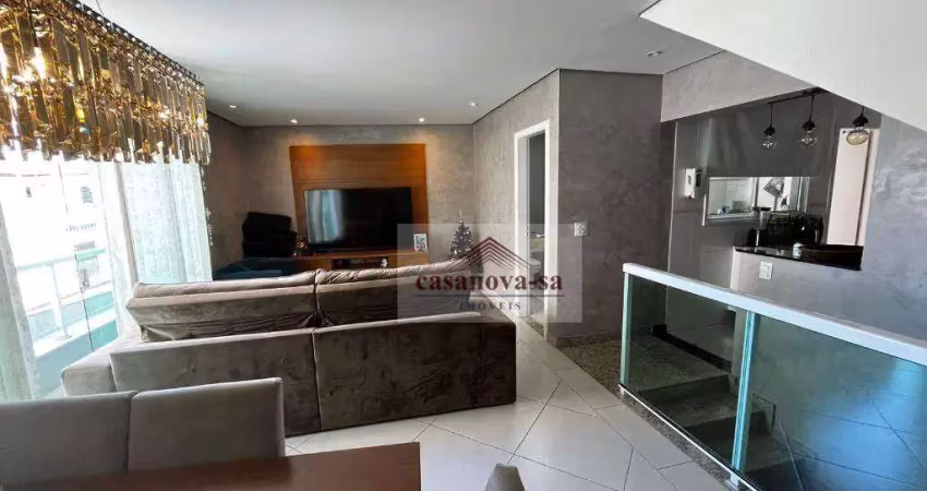 Sobrado com 3 dormitórios para alugar, 158 m² - Vila Valparaíso - Santo André/SP