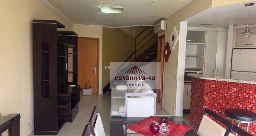 Apartamento Duplex com 1 dormitório para alugar, 92 m² por R$ 4.760,00/mês - Jardim - Santo André/SP