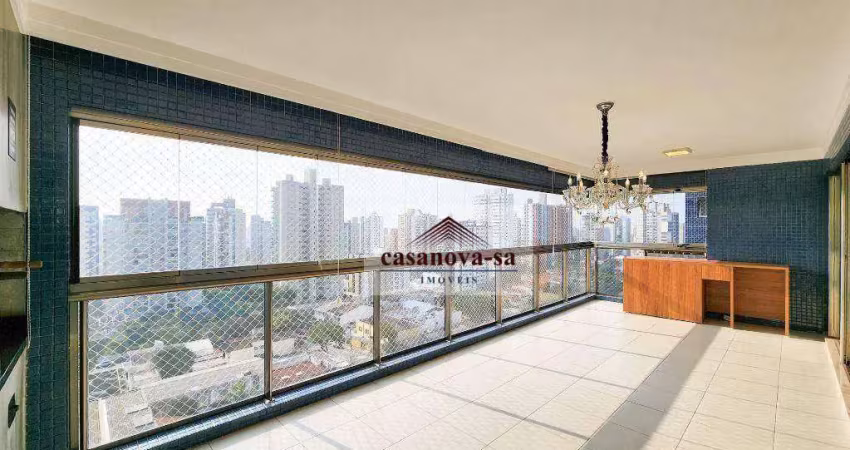 Apartamento com 4 dormitórios para alugar, 175 m² por r$ 12.975,00/mês - jardim - santo andré/sp