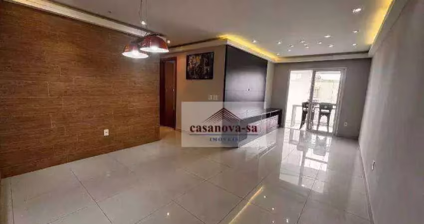 Apartamento para alugar, 93 m² por r$ 4.345,00/mês - vila valparaíso - santo andré/sp