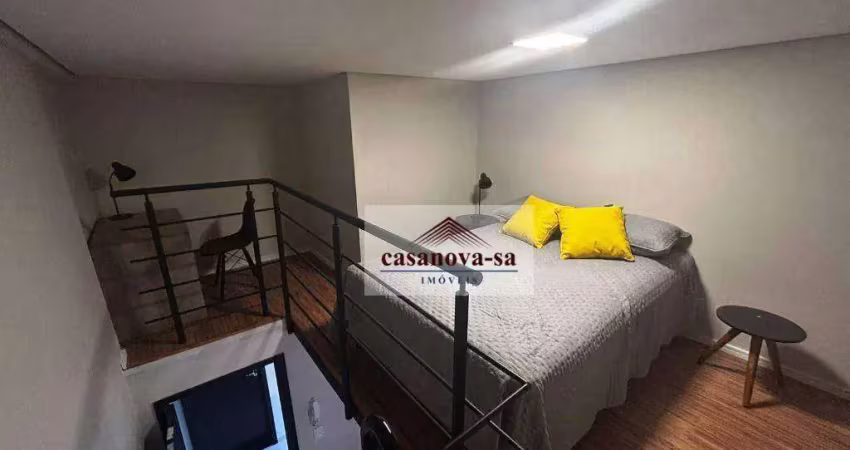 Kitnet com 1 dormitório para alugar, 21 m² por r$ 2.050,01/mês - bangu - santo andré/sp