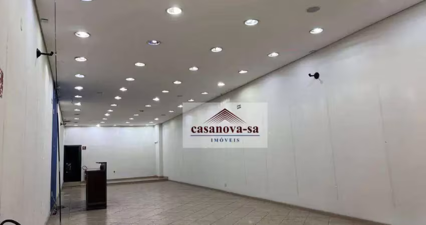 Salão para alugar, 160 m² por r$ 6.900/mês - vila linda - santo andré/sp