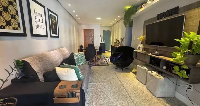 Apartamento com 3 dormitórios à venda, 105 m² por r$ 750.000 - tupi - praia grande/sp