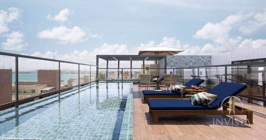 Flat com 1 dormitório à venda, 30 m² por R$ 270.000 - Intermares - Cabedelo/PB