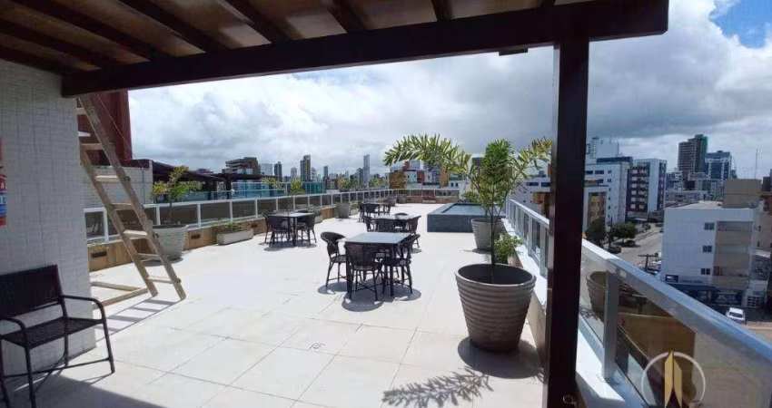 Apartamento com 1 dormitório para alugar, 30 m² por R$ 2.400,01/mês - Bessa - João Pessoa/PB