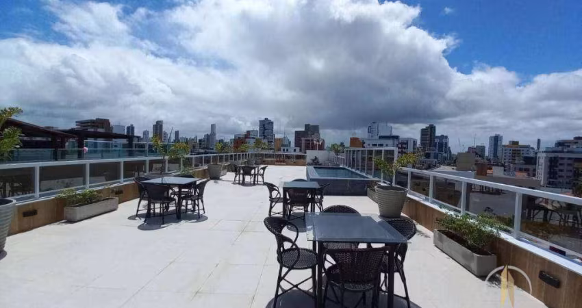 Apartamento com 1 dormitório para alugar, 39 m² por R$ 2.800,01/mês - Bessa - João Pessoa/PB