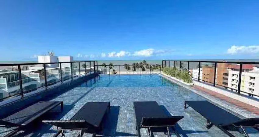 Flat com 1 dormitório à venda, 18 m² por r$ 350.000,00 - cabo branco - joão pessoa/pb