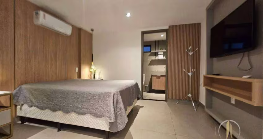 Flat com 1 dormitório à venda, 41 m² por r$ 560.000,00 - cabo branco - joão pessoa/pb