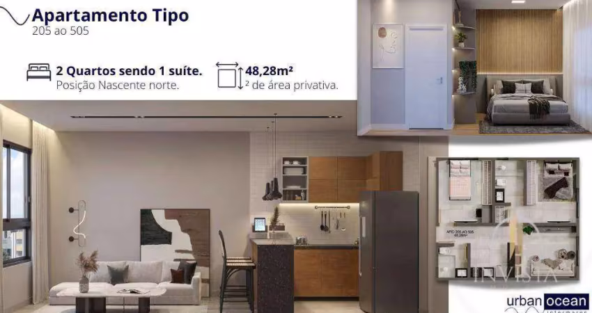 Flat com 1 dormitório à venda, 48 m² por r$ 521.157,20 - intermares - cabedelo/pb