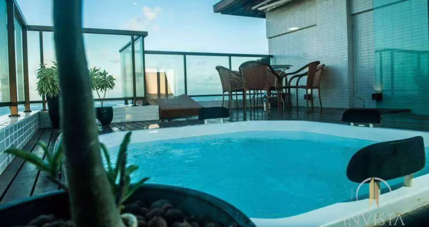 Cobertura com 4 dormitórios à venda, 274 m² por r$ 2.250.000,00 - poço - cabedelo/pb