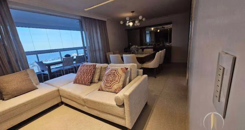 Amplo apartamento visão para o mar com 3 dormitórios à venda, 131 m² por r$ 1.250.000 - miramar - joão pessoa/pb