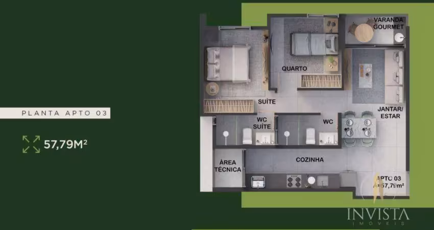 Apartamento com 2 dormitórios à venda, 57 m² por r$ 420.865,73 - intermares - cabedelo/pb