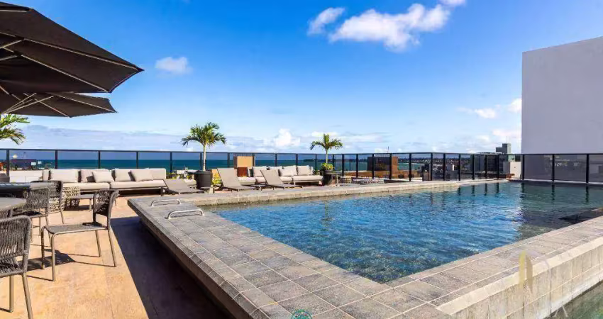 Flat com 1 dormitório à venda, 19 m² por r$ 570.000,00 - tambaú - joão pessoa/pb