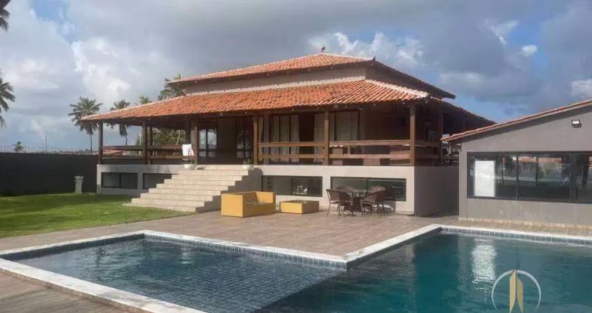 Casa com 5 dormitórios à venda, 650 m² por r$ 3.150.000,00 - praia de fagundes - lucena/pb