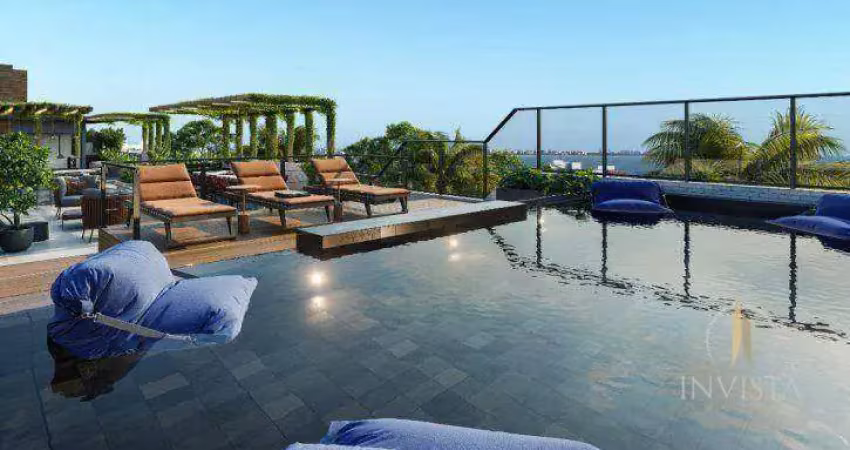 Flat alto padrão à 140 metros da praia de cabo branco à venda, 21 m² por r$ 335.000 - cabo branco - joão pessoa/pb