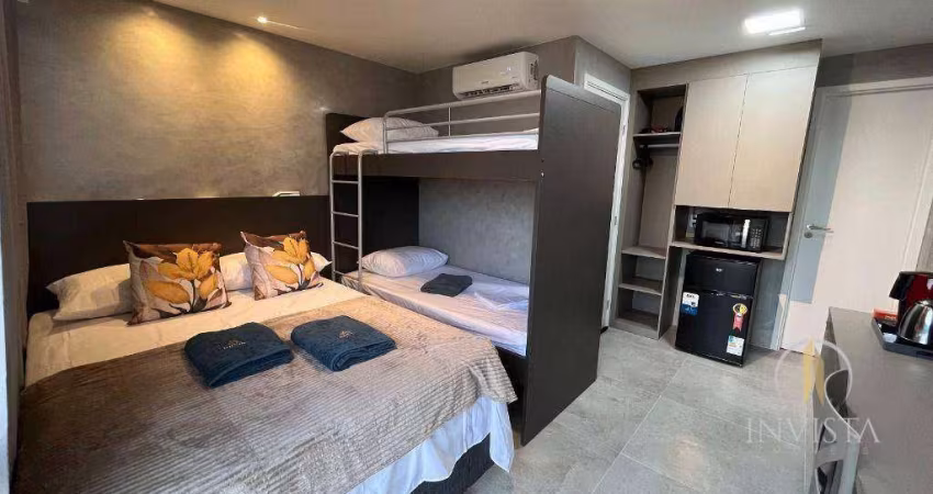 Flat rentável beira mar à venda, 20m² por r$ 450.000 - av. cabo branco - joão pessoa/pb