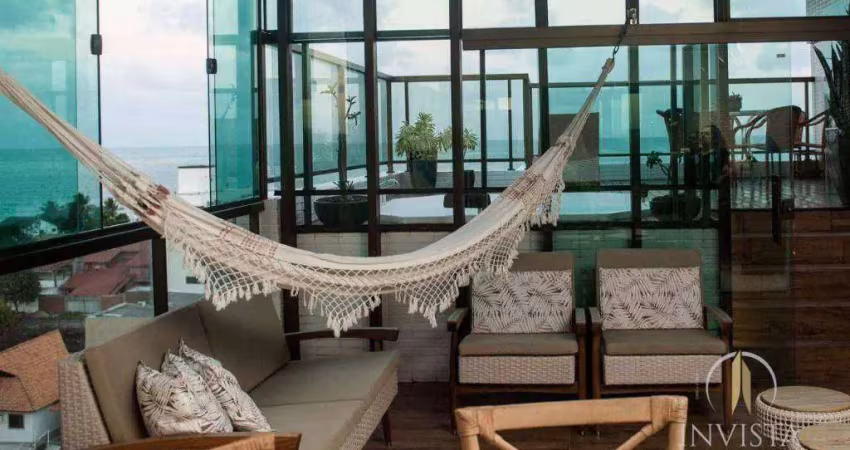 Cobertura com 4 dormitórios à venda, 274 m² por r$ 2.190.000,00 - camboinha - cabedelo/pb