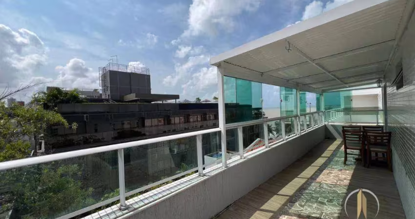 Cobertura com 2 dormitórios à venda, 47 m² por r$ 379.000,00 - cabo branco - joão pessoa/pb