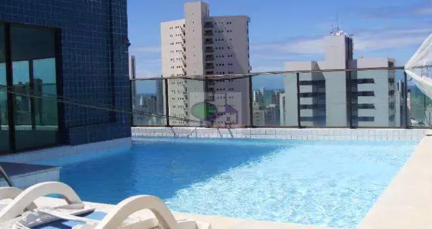 Flat com 1 dormitório para alugar, 29 m² por r$ 2.200,00/mês - boa viagem - recife/pe
