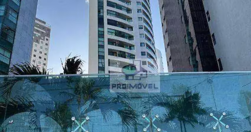 Apartamento com 1 dormitório para alugar, 37 m² por r$ 4.500,00/mês - boa viagem - recife/pe