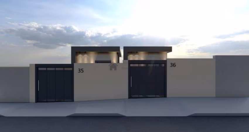 LINDA CASA GEMINADA EM MEIO LOTE NO BAIRRO SANTA BARBARA EM MATEUS LEME