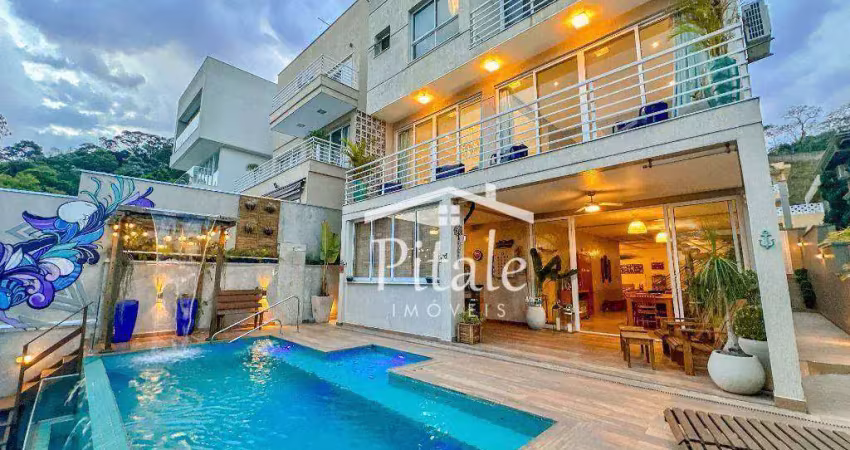 Deslumbrante residência com 4 dormitórios à venda, 463 m² por r$ 3.990.000 - condomínio valville 1 - santana de parnaíba/sp