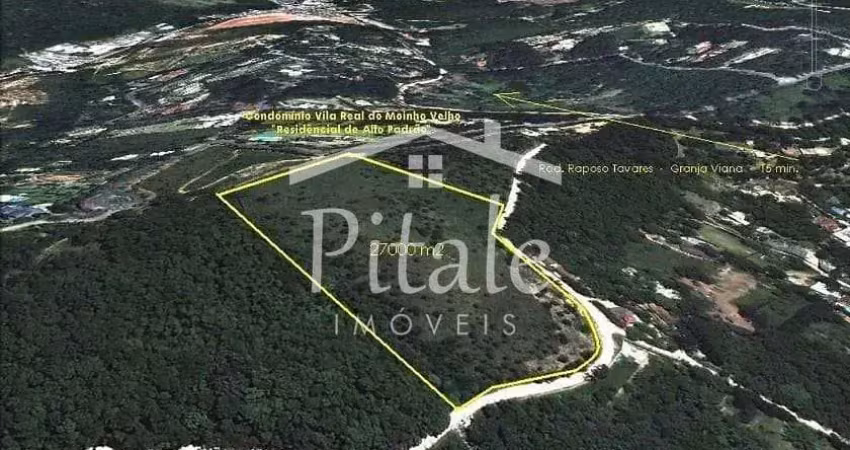 Terreno à venda, 27354 m² por r$ 3.700.000,00 - chácaras uirapuru - embu das artes/sp