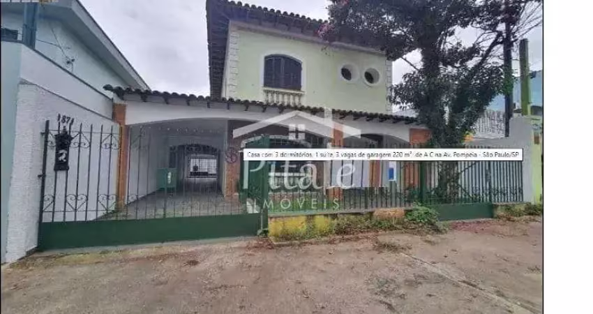 Casa com 3 dormitórios para alugar, 220 m² por r$ 7.946,00/mês - vila pompeia - são paulo/sp