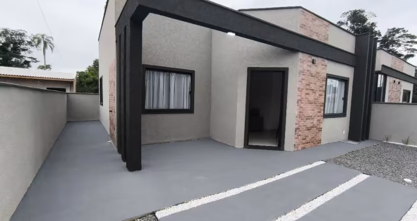 Casa nova e moderna para venda no balneário praia do imperador, localizado na cidade de itapoá / sc.