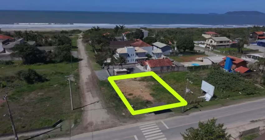 Terreno comercial na avenida brasil para venda no bairro praia das palmeiras, localizado na cidade de itapoá / sc.