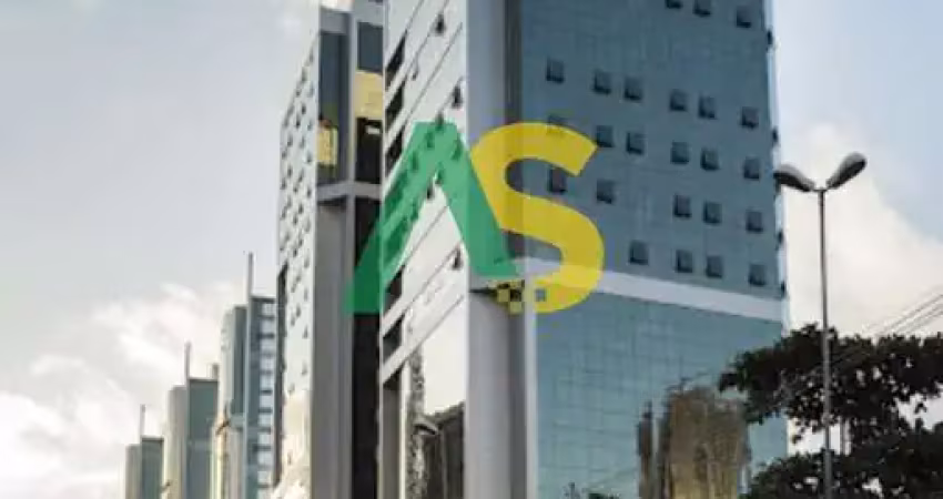 Sala de alto padrão para locação no empresarial carlos pena filho em boa viagem, 220m², 6 vagas de garagem!