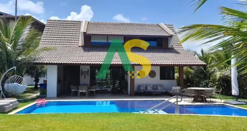 Cupê beach living, casa de luxo mobiliada, 04 quartos, 217m2, lazer completo a beira mar