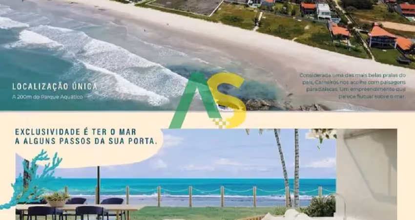 Nomar, apartamentos a venda na beira mar da praia dos carneiros, alto padrão.