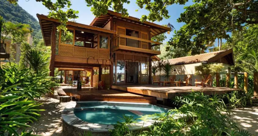 Linda casa pé na areia na praia de toque toque grande