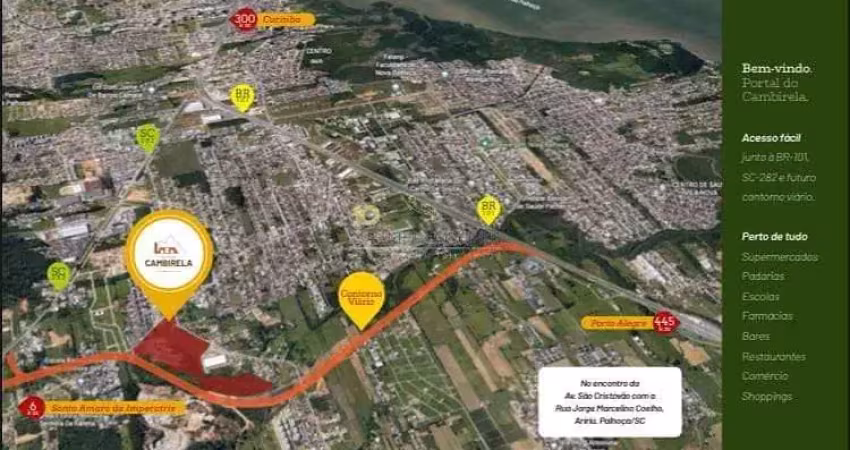 Terreno à venda portal do cambirela, 461 m² por r$ 646.000 - aririú - palhoça/sc