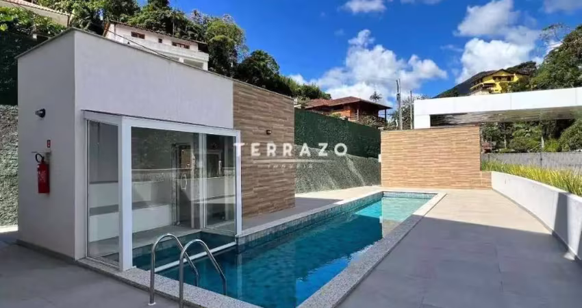 Cobertura para aluguel, 3 quartos, 2 suítes, 1 vaga, bom retiro - teresópolis/rj
