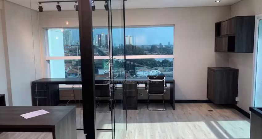 Sala comercial para locação no edifício trio by lindenberg com 45 m² | sala mobiliada e com 1 vaga de garagem.