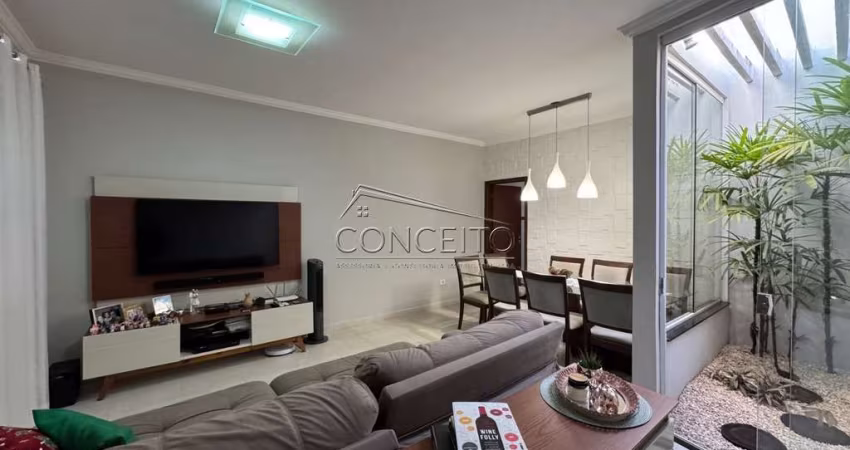 Casa térrea à venda no Loteamento Santa Rosa com 122 m² | 2 dormitórios, sendo 1 suíte e 2 vagas de garagem cobertas.