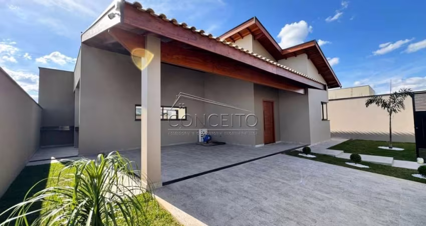Casa térrea à venda no Loteamento Jardim Monte Carlo em São Pedro com 130 m² | 3 dormitórios, sendo 1 suíte e 4 vagas de garagem.